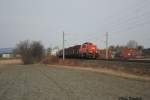 261 071 mit dem EK53834 von Barsinghausen nach Hannover Linden kurz hinter Wennigsen am 08.04.2013.