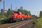 Diesellok 261 101-0 (Gravita 10 BB) zusammen mit ihrer Schwesterlok am 16.09.2014 vor der Kokerei Prosper in Bottrop.