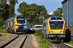 D-ELP 159 255-9 und D-NRS 264 009-2 wurden beim Tag der Schiene am 21.09.24 beim NRS in Lübeck ausgestellt.