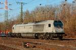 EHB 264 002-7 Maxima mit Stahlzug in Köln Gremberg, Februar 2025.