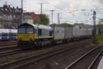 266 031-4 mit einem Containerzug in Köln West, am 12.05.2019.