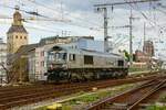 DE669 RheinCargo Class66 bei der Einfahrt in Köln Hbf, April 2023.