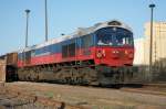 Heavy Haul Power beim entladen des Splitzuges in Schwerin Sd. 16.04.2008