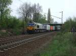 ERS 6608 mit Conatainern  am 26.4.2008 durch Limmer -> Seelze