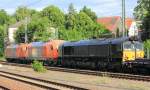 1216 902-7 RTS + 2016 905-9 RTS + 1266 113-0  Nachschu  in Hochstadt/ Marktzeuln am 05.06.2012.