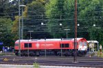 Die Class 66 PB03  Mireille  von Crossrail  kommt als Lokzug aus Montzen-Gare(B) und fhrt in Aachen-West ein bei Sonne und Wolken am 20.9.2013.