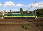 Die Class 66 PB08 von Crossrail fährt als Lokzug von Aachen-West nach Montzen/Belgien bei der Ausfahrt aus Aachen-West in Richtung Montzen/Belgien..