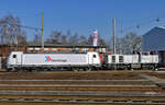 6187 070-8 und 1271 040-8 von RheinCargo in Brühl-Vochem - 14.02.2017