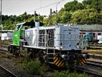 DIESELLOK VOSSLOH G1000 BB DER KAF IN SIEGEN  Als Werkslok der KAF-FALKENHAHN-BAHNBAU die Vossloh G1000BB im Bahnhof SIEGEN..