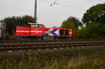 RHC 271 035-8 kommt von der strategischen Eisenbahn aus Oberaußem in die Kbs 465 eingebogen in Rommerskirchen am Sonntag den 23.10.2016