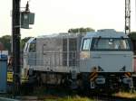 Lok vom Typ Vossloh-MaK G2000BB der EuroCargoRail im Straburger Hauptbahnhof.