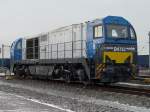 Diese MaK Lokomotive steht abgestellt im Rotterdamer Hafen.