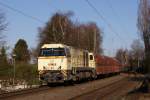 272 202-3 (WLE 21) mit einem Kohlezug bei der Durchfahrt durch Gelsenkirchen Buer Nord am 19.03.2011