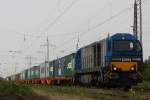 HGK DH 59 zieht am 14.6.11 einen Containerzug durch Ratingen-Lintorf.