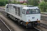 Die 907 der Euro Cargo Rail / RBH rangiert durch Oberhausen West am 08.07.2011