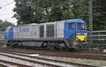 Ein MaK G2000/Vossloh G2000BB bei Durchfahrt von Bf Haarlem am 27.07 2011.