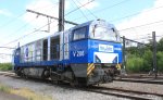 Die V206 von der Rurtalbahn steht auf dem abstellgleis in Montzen-Gare(B) bei Sonne und Wolken am 17.6.2012.