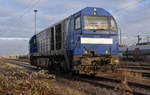 273 004 sonnte sich am Morgen des 06.12.16 in Bitterfeld.