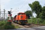 Mak G 1206 RBH Nr. 834 mit einem Kohlezug am KM 28,190 in Dsseldorf am 02.07.08
