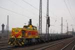 TKSE 546 mit Stahlzug und einer weiteren TKSE 275er am Schluss in Duisburg-Bissingheim.Der Zug fuhr zum Kopf machen nach Dusburg-Entenfang.