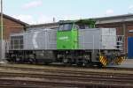 Eine G1206 von Vossloh stand am 6.10.13 in Moers abgestellt.