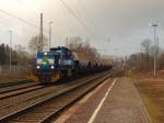 NIAG Lok 5 kam am 23.1 mit Kohlestaubwagen durch Rommerskirchen gefahren.