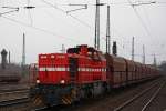 Vossloh 277 802 (im Einsatz bei Niag) am 23.3.13 mit einem Kohlezug in Duisburg-Bissingheim.