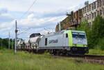 285 119-4 kommt mit einem Güterzug durch Leipzig Leutzsch gen Plagwitz gefahren.