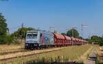 285 001 mit dem 68009 (Mátészalka - Debrecen) im Bahnhof Nyirbator 26.8.24  