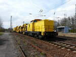 Die V 150.04, ex DB 710 966, durchfährt am 28.03.2008 auf der  Güterzugseite  den Bahnhof Mainz-Bischofsheim.