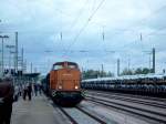 293 022 in Glauchau beim umsetzen des Sonderzuges beim bahnhofsfest in glauchau 2004