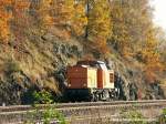 In der 45. KW in Oberkotzau am Spazierweg ber den ehem. Rbf kreuzte unerwartet diese 293 durchs Herbstlaub...