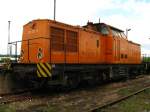 293 023, der MTEG, auf dem Gterbahnhof von Erfurt. 30.08.06