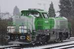 Vossloh G18 am 24.2.13 abgestellt in Mnchengladbach Hbf.