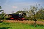 Sonderfahrt auf der DB-Nebenbahn Kirchheim-Weilheim mit Lok 236 262-2 (V 36).
Datum: 22.09.1985