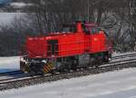 Ein Lz kam dann auch noch und zwar die MaK G 1206 am 30.12.2010 auf der Frankenwaldbahn.