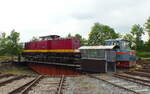 TEV 202 487-5 am 12.06.2021 bei der Saisoneröffnung im Eisenbahnmuseum Weimar.