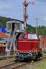 V 65 001 war Mitte Juni 2019 als Gastlokomotive im Eisenbahnmuseum Bochum unterwegs.