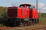 Die V65.02 der Museumseisenbahn Bremerhaven Bad Bederkesa e.V am 17.10.10 beim Umsetzen kurz hinter dem Bahnhof Bremerhaven-Hbf.