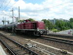 Museumslokomotive 290 371 vom Bw Dresden Neustadt, fotografiert am 19.05 2020 vor Güterzug in Dresden Hauptbahnhof