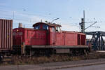 Diesellok MAK V90 -  DB 291 038-8 - 23.02.2014 Hamburger Hafen...