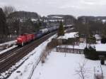 291 034-7 schleppte am 05.02.15 einen Kesselzug durch das Vogtland.