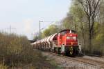 294 706-7 (DB) fhrt am 4. April 2011 um 17:41 Uhr mit einem Gterzug durch Ratingen Oberbusch