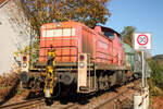 Herbst im Primstal: 294 776-0 mit dem Limbacher Coilzug auf dem Weg nach Dillingen.