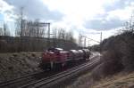 BR 294 723-2 fuhr am 31.03.2010 mit ihrer bergabe von Paderborn Gbf nach Leopoldstal-Kronospan in den Bahnhof Altenbeken ein.