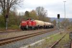 BR 290 790-1 durchfuhr am 19.03.2010 mit ihrer bergabe von Paderborn Gbf nach Herste den Hp Bad Driburg.