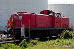 Dieselrangierlok MAK V90P 295043-4 der DB im Hamburger Hafen am 04.06.2014..