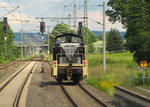 Railsystems RP 295 076-4 als Tfzf Richtung Sangerhausen, am 14.06.2016 beim Kreuzungshalt in Bretleben.