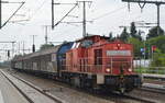 DB Cargo AG (D) mit  298 316-1  [NVR-Nummer: 98 80 3298 316-1 D-DB] und einigen Schiebewandwagen (Übergabeverkehr) am 23.09.21 Durchfahrt Bf. Golm (Potsdam).