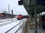 BR 150 und BR 298 in Königs Wusterhausen bei Schnee . 28.01.2014 